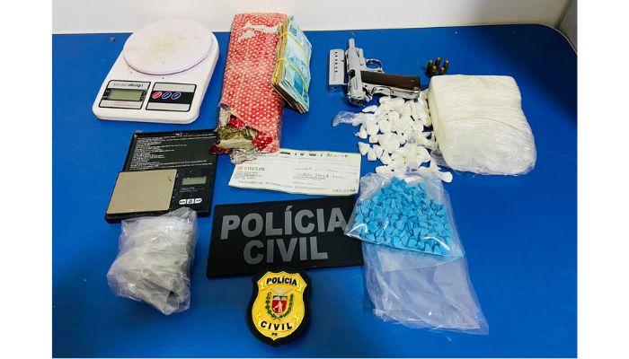 Laranjeiras – Polícia Civil prende traficante de drogas no centro do município